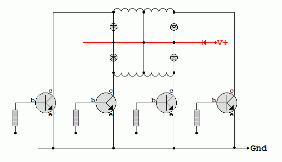 Stepper motor (unipolar)