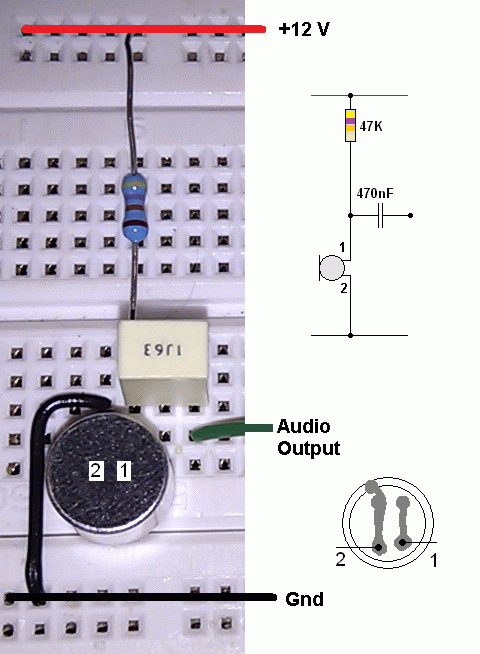 Pre para microfóno electret