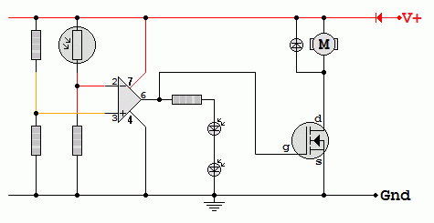 Comparator Driving a MOSFET