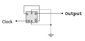 D Type Flip Flop One Bit Counter