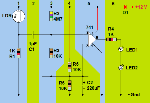 Comparator Detects Changes in Light Level