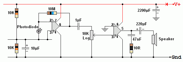 Infrared AM Receiver Circuit Diagram
