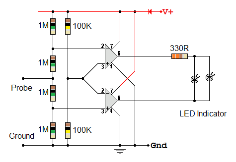 Logic Probe Compatible with Tristate Logic