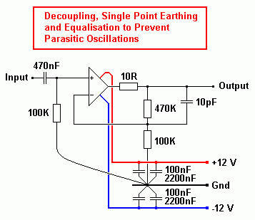 Non Inverting Amplifier Output Equalisation