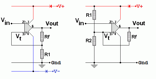 Inverting Schmitt Trigger Circuits