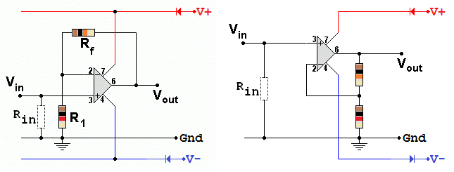 Non Inverting Op Amp Circuit Diagram