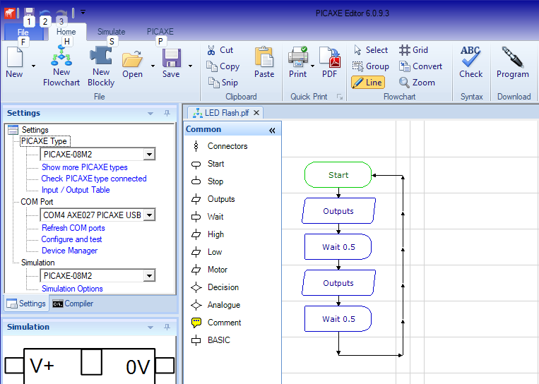 Picaxe Flow Chart Program